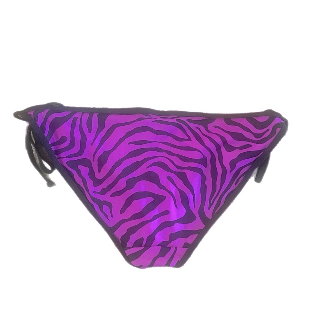 Victoria's Secret PINK Like New Purple & Black Zebra Bikini Size Small - Picture 6 of 7